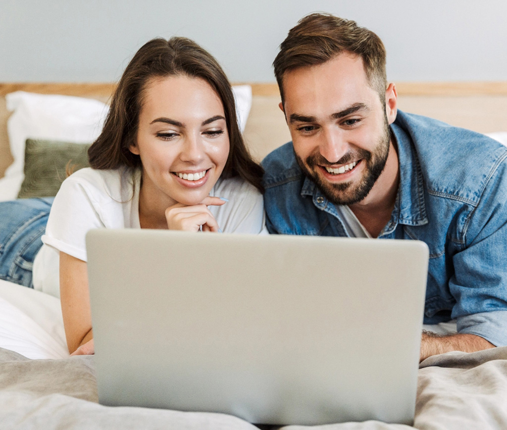 Happy Couple Searching for Emergency Roof Services in Calgary