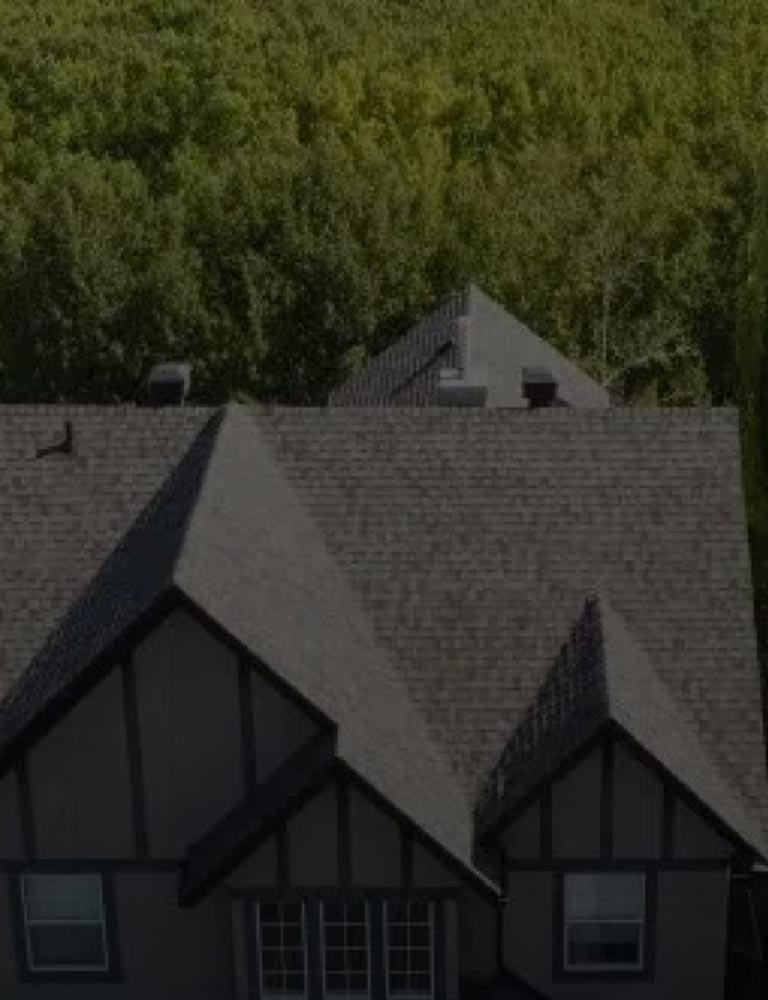 Aerial view of home roofing