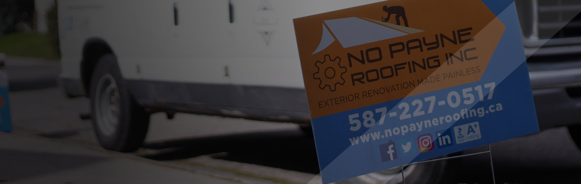 No Payne Roofing Banner