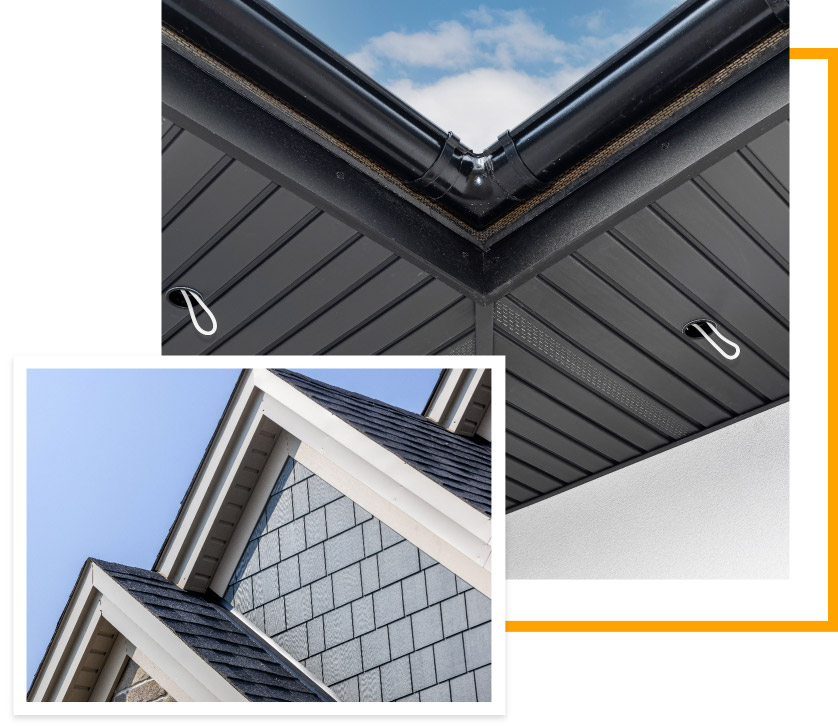 Soffit fascia with roof arch