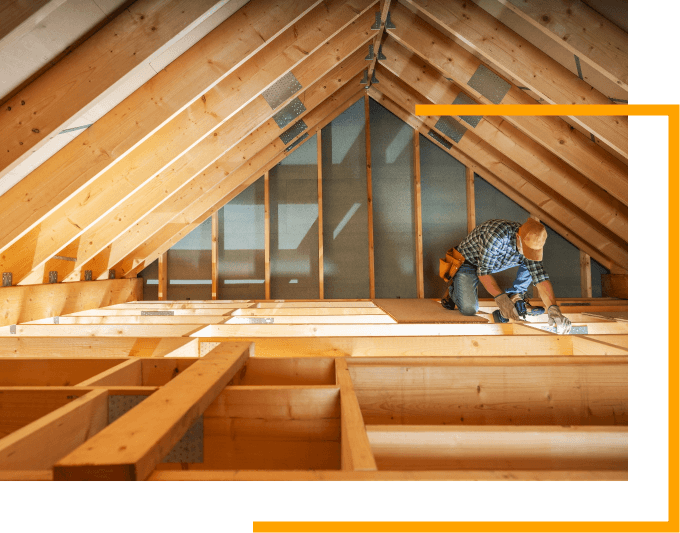 Man working for Attic Insulation Calgary