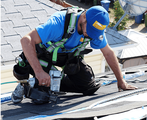 Roofers Installing Asphalt Shingles